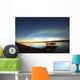 Aurora Borealis Over The Mackenzie River With Float Planes Wall Mural