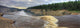 Panoramic Image Of The Hay River Wall Mural