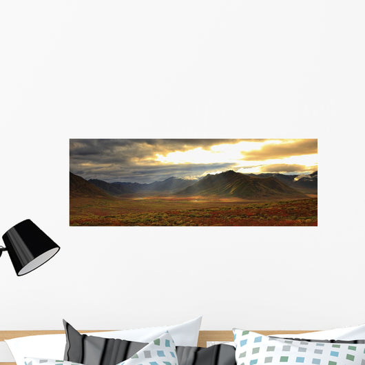 Panoramic Image Of Late Afternoon Sunlight Wall Mural
