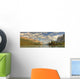 Panoramic Of Spirit Island On Maligne Lake Wall Mural