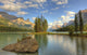 Spirit Island At Sunset, Maligne Lake, Jasper National Park, Alberta Wall Mural