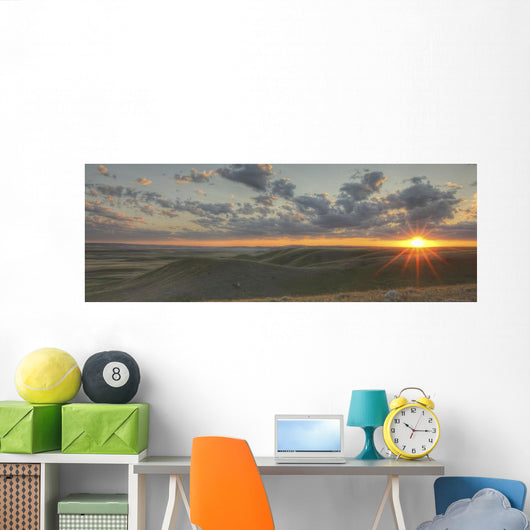 Sunset In Grasslands National Park, Saskatchewan Wall Mural