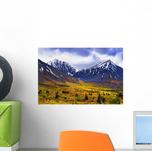 Fall Colours And Auriol Range, Kluane National Park, Yukon Wall Mural