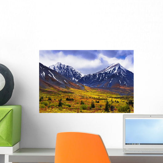 Fall Colours And Auriol Range, Kluane National Park, Yukon Wall Mural