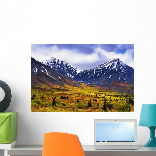 Fall Colours And Auriol Range, Kluane National Park, Yukon Wall Mural