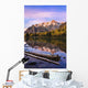 Schaffer Lake And Mount Huber At Sunset Wall Mural