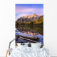 Schaffer Lake And Mount Huber At Sunset Wall Mural