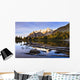 Schaffer Lake And Mount Huber At Sunset Wall Mural