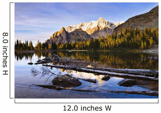 Schaffer Lake And Mount Huber At Sunset Wall Mural