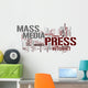 media word cloud Wall Decal
