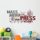 media word cloud Wall Decal