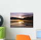 Mist Over Lake At Sunrise, Northern British Columbia Wall Mural