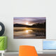 Mist Over Lake At Sunrise, Northern British Columbia Wall Mural