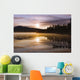 Mist Over Lake At Sunrise, Northern British Columbia Wall Mural