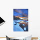 Orange Clouds At Sunset And Little Hazel Creek, Yukon Wall Mural