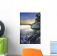 Rocky Shore At Sunset Wall Mural