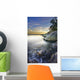 Rocky Shore At Sunset Wall Mural