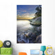 Rocky Shore At Sunset Wall Mural