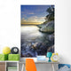 Rocky Shore At Sunset Wall Mural