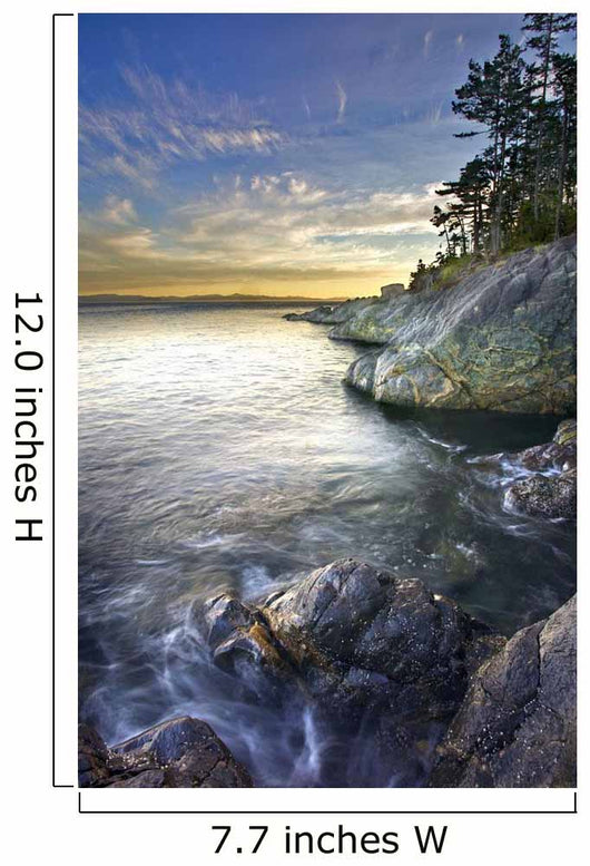 Rocky Shore At Sunset Wall Mural