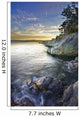 Rocky Shore At Sunset Wall Mural