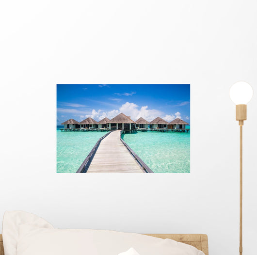 Long Empty Jetty Maldives Wall Decal