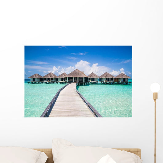 Long Empty Jetty Maldives Wall Decal