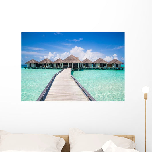Long Empty Jetty Maldives Wall Decal