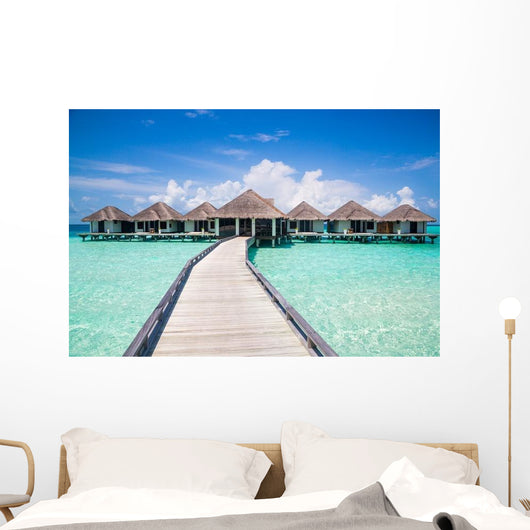 Long Empty Jetty Maldives Wall Decal