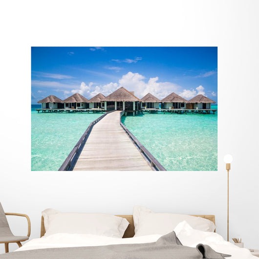 Long Empty Jetty Maldives Wall Decal