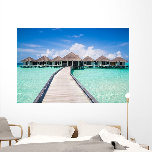 Long Empty Jetty Maldives Wall Decal