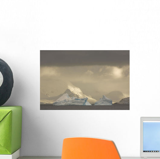 Massive Icebergs Drift Through The Errera Channel Wall Mural