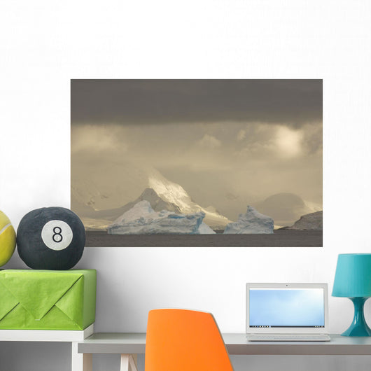 Massive Icebergs Drift Through The Errera Channel Wall Mural