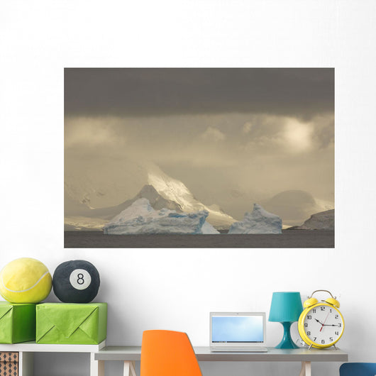 Massive Icebergs Drift Through The Errera Channel Wall Mural