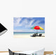 Umbrella and Chairs on Sand Beach 