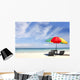 Umbrella and Chairs on Sand Beach 