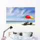 Umbrella and Chairs on Sand Beach 