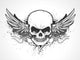 Human Skull Wall Decal