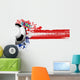 Croatia flag and football Wall Decal