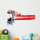 Croatia flag and football Wall Decal