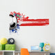 Croatia flag and football Wall Decal