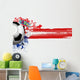 Croatia flag and football Wall Decal
