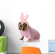 Dog Dressed up as Easter Bunny Wall Decal