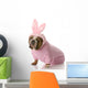 Dog Dressed up as Easter Bunny Wall Decal