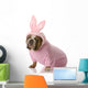 Dog Dressed up as Easter Bunny Wall Decal