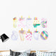 Unicorn Birthday Party Numbers Wall Decal Sticker Set