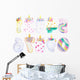 Unicorn Birthday Party Numbers Wall Decal Sticker Set