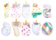 Unicorn Birthday Party Numbers Wall Decal Sticker Set