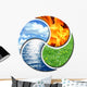 Four Elements as Yin Yang Wall Decal