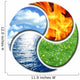 Four Elements as Yin Yang Wall Decal